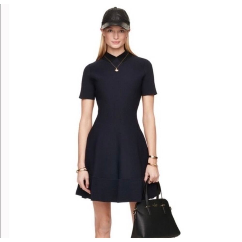 Kate Spade Look For The Silver Lining Trompe L’oeil Blue Dress
